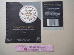 Chianti Classico Statione Di Posta 2000 - Cantine Tavernelle à Val Di Pesa - ITALIE - Andere & Zonder Classificatie