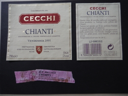 Chianti Cecchi 2001 - Casa Vinicola Luigi Cecchi à Castellina In Chianti - ITALIE - Andere & Zonder Classificatie