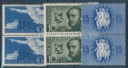 ** 1941-1946 3 Ismert Lemezhibás Bélyeg Párokban - Andere & Zonder Classificatie