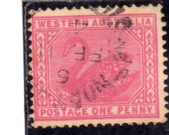 WESTERN AUSTRALIA OCCIDENTALE 1890 1893 SWAN CIGNO ONE PENNY 1p USATO USED OBLITERE' - Used Stamps