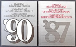 1987-1990 2 Db Bélyegkincstár, Mindkettő üres, Az Egyik Szürke, A Másik Fekete Borítóval - Autres & Non Classés