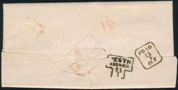 1861 'PESTH ABENDS' érkezési Bélyegzés Levélen / Arrival Postmark On Cover From Przibram - Otros & Sin Clasificación