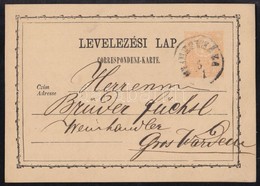 1874 2kr Díjjegyes Levelezőlap 'NYÍREGYHÁZA' - Nagyvárad - Andere & Zonder Classificatie