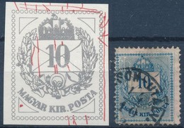 O 1874 10kr Karcokkal és Gyöngyjavítással (ex Lovász) - Altri & Non Classificati