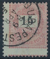 O 1889 15kr Extra Képbefogazással / Shifted Perforation - Sonstige & Ohne Zuordnung