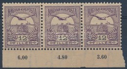 ** 1900 Turul 12f ívszéli Hármascsík (6.000) - Other & Unclassified