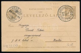 1909 Díjjegyes Levelezőlap 'KIRÁLYHÁZA-BUDAPEST' Mozgóposta Bélyegzéssel - Otros & Sin Clasificación