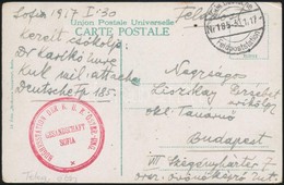 1916 Német Tábori Postán Küldött Képeslap Budapestre / Postcard Sent Via German Field Post To Budapest 'HUGHESSTATION DE - Otros & Sin Clasificación