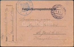 1917 Tábori Posta Levelezőlap 'K.u.K. BAUKOMPAGNIE 21/97' + 'EP SCHKODRA B' - Otros & Sin Clasificación