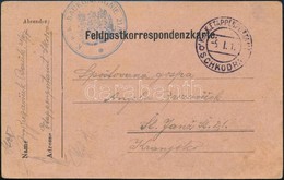 1917 Tábori Posta Levelezőlap 'K.u.K. BAUKOMPAGNIE 21/97' + 'EP SCHKODRA B' - Other & Unclassified