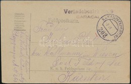 1918 Tábori Posta Levelezőlap 'Verladebezirk No.9. CARACAL' + 'EP 263' - Otros & Sin Clasificación