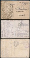 1916-1917 5 Db I. Világháborús Képeslap Haditengerészeti Postával Küldve - Other & Unclassified