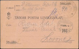 1915 Tábori Posta Levelezőlap 'K.u.k. MOBILES RESERVESPITAL No. 2/5' + 'TP 108' - Andere & Zonder Classificatie