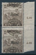 ** Nagyvárad 1919 Magyar Posta 20f Pár Elcsúszott Felülnyomással / Mi 67 II. Pair With Shifted Overprint. Signed: Bodor - Sonstige & Ohne Zuordnung