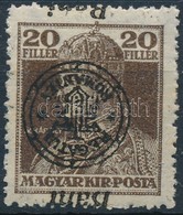 ** 1919 Károly 20f Fordított Felülnyomással, Bodor Vizsgálójellel - Andere & Zonder Classificatie