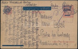 SHS 1919 Cenzúrás Díjjegyes Levelezőlap Prágába.  Signed: Bodor - Andere & Zonder Classificatie