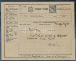 1921 Díjjegyes Távirat (5.000) - Other & Unclassified