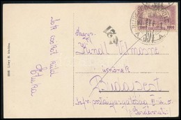 ~1925 Képeslap 'BUDAPEST-TAPOLCZA' Mozgóposta Bélyegzéssel - Other & Unclassified