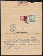 1925 (16. Díjszabás) Ajánlott Fizetési Meghagyás Budapestről Budafokra - Otros & Sin Clasificación