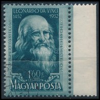 O 1952 Leonardo Da Vinci Papírráncos ívszéli Bélyeg - Sonstige & Ohne Zuordnung