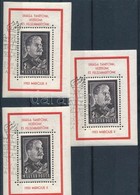 O 1953 Sztálin-gyász 3 Db Blokk Alkalmi Bélyegzéssel - Sonstige & Ohne Zuordnung