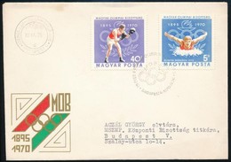 1970Magyar Olimpiai Bizottság 2 értéke FDC-n Aczél Györgynek Címezve - Otros & Sin Clasificación