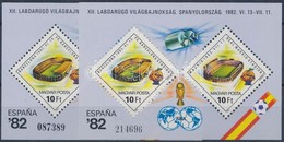 ** 1982 Labdarugó VB Blokk Vékony és Vastag Sorszámmal - Other & Unclassified