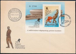 1988 Műkorcsolyázó VB Ajándék Blokk FDC-n, Ritka! - Other & Unclassified