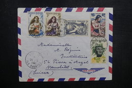 POLYNÉSIE - Enveloppe De Uturoa Pour La Suisse En 1960, Affranchissement Plaisant - L 38029 - Storia Postale