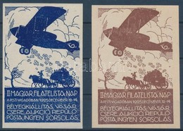** 1925/4a + 4ba II. Magyar Filatelista Nap Emlékív Pár (32.000) - Autres & Non Classés