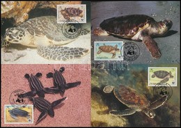 1983 WWF Teknősök Sor 4 Db CM-en Mi 541 - 544 A - Andere & Zonder Classificatie