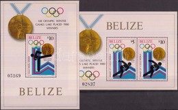 ** 1980 Téli Olimpia érmesei 2 Sor Mi 501-508 Szelvényes Hármascsíkokban + Blokksor 20-21 - Otros & Sin Clasificación