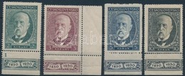 ** 1930 Thomá Garrigue Masaryk ívszéli Sor Mi 299-302 - Altri & Non Classificati