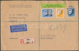 1937 Ajánlott Légi Levél Dél Afrikába - Other & Unclassified