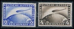 (*) 1928 Zeppelin Mi 423-424 (Mi 423 Jobb Felső Sarok Horzsolásnyom) - Andere & Zonder Classificatie