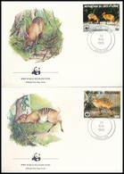 1985 WW; Zebra-bóbitásantilop Sor Mi 881-884 4 Db FDC-n - Other & Unclassified