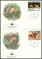 1985 WW; Zebra-bóbitásantilop Sor Mi 881-884 4 Db FDC-n - Altri & Non Classificati