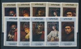 ** 1968 Rembrandt Festményei Fogazott Sor B751-755 + Vágott Sor B756-760 + Fogazott Blokk B74A + Vágott Blokk B74B - Altri & Non Classificati