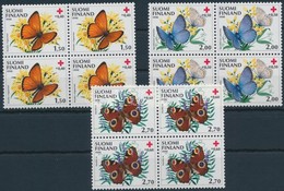 ** 1990 Lepkék Sor Négyestömbökben,
Butterflies Set In Blocks Of 4
Mi 1110-1112 - Altri & Non Classificati