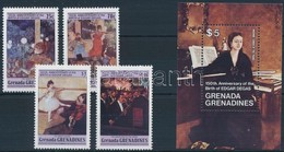 ** 1984 Edgar Degas Festő Sor + Blokk,
Edgar Degas Painter Set + Block
Mi 621-624 + 84 - Other & Unclassified