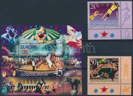 ** 2002 Europa CEPT: Cirkusz ívsarki Sor Mi 3076-3077 + Blokk 53 - Autres & Non Classés