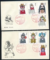 1980 A Pekingi Opera Maszkjai 2 Db FDC Mi 1582-1589 - Sonstige & Ohne Zuordnung