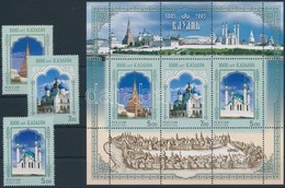 ** 2005 1000 éves Kazán Város Sor  Mi 1240-1242 + Blokk 75 - Andere & Zonder Classificatie