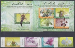 ** 2012 Orchideák Sor Mi 1815-1818 + Kisív Mi 1819-1822 + Blokk Mi 154 - Sonstige & Ohne Zuordnung