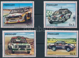 ** 1987 Rally Autók 4 Bélyeg + Kisív,
Rally Cars Stamps + Mini Sheet
Mi 4136-4140 - Andere & Zonder Classificatie