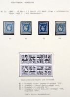 O 1869 Mi 22 Típusrekonstrukció, 4 Különféle Típusú Bélyeg - Andere & Zonder Classificatie