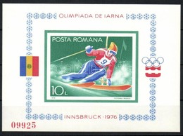 ** 1976 Téli Olimpia Vágott Blokk Mi 129 - Andere & Zonder Classificatie