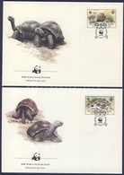 1987 WWF Aldabra óriás Teknősök Sor 4 FDC-n Mi 137-140 - Otros & Sin Clasificación