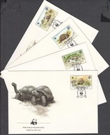 1987 WWF Teknősök Sor Mi 137-140 4 FDC - Sonstige & Ohne Zuordnung