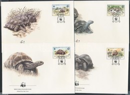 1987 WWF Teknősök Sor Mi 137-140 4 FDC - Otros & Sin Clasificación